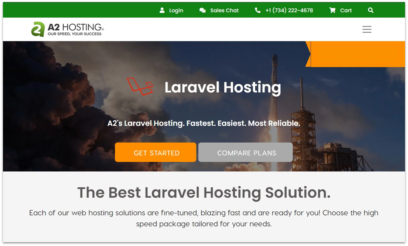 A2 Hosting Laravel hosting features