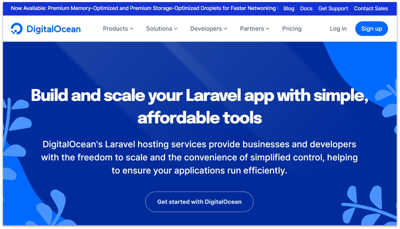 DigitalOcean Laravel hosting features