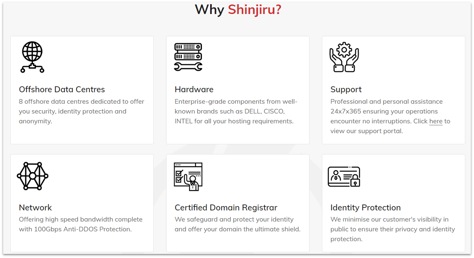 Shinjiru Hosting Benefits