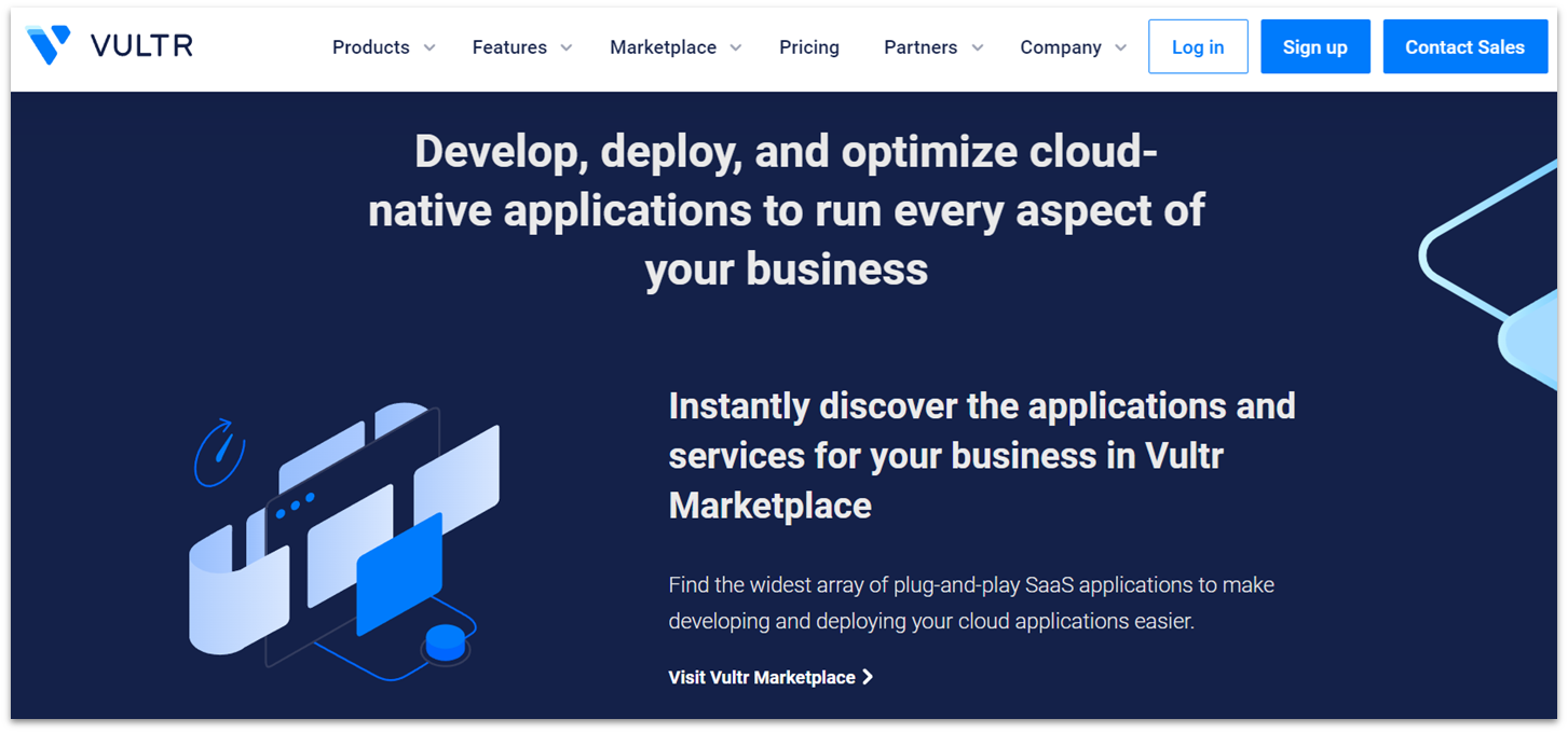 Vultr cloud hosting Marketplace