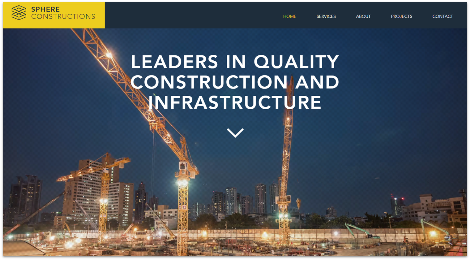 A Construction Company template from Wix