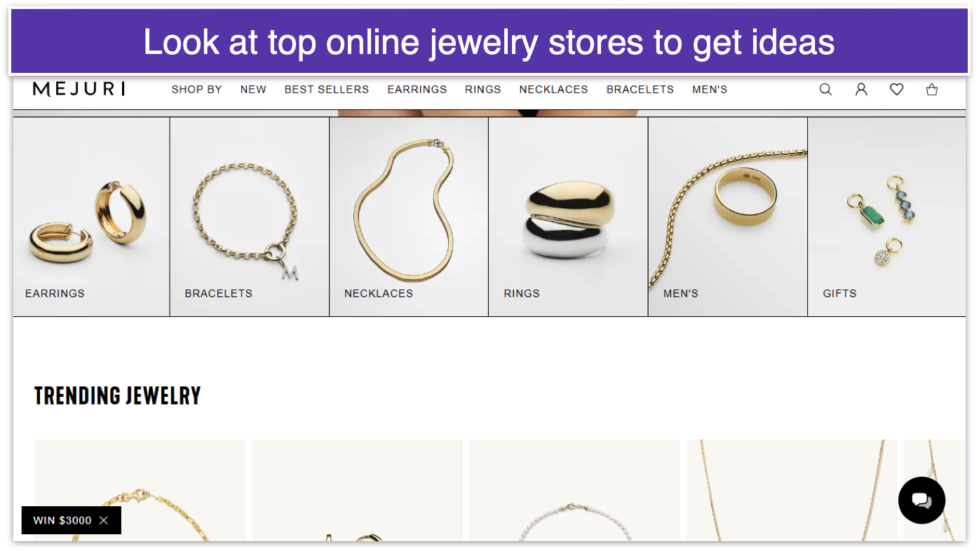 mejury jewelry website