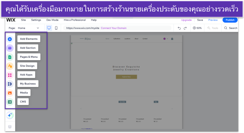 Adding elements, pages, sections, and more