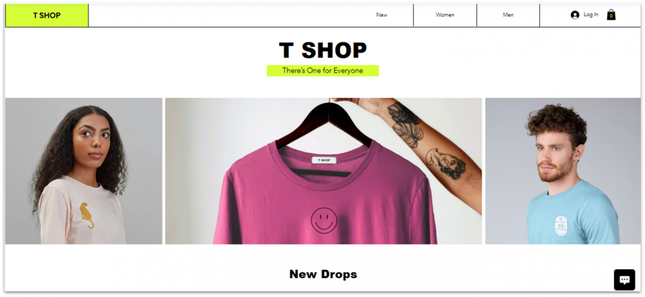 Wix T Shop Template