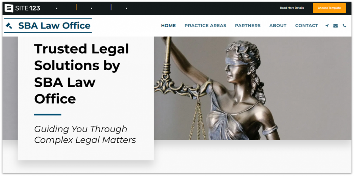 SITE123 SBA Law Office Template