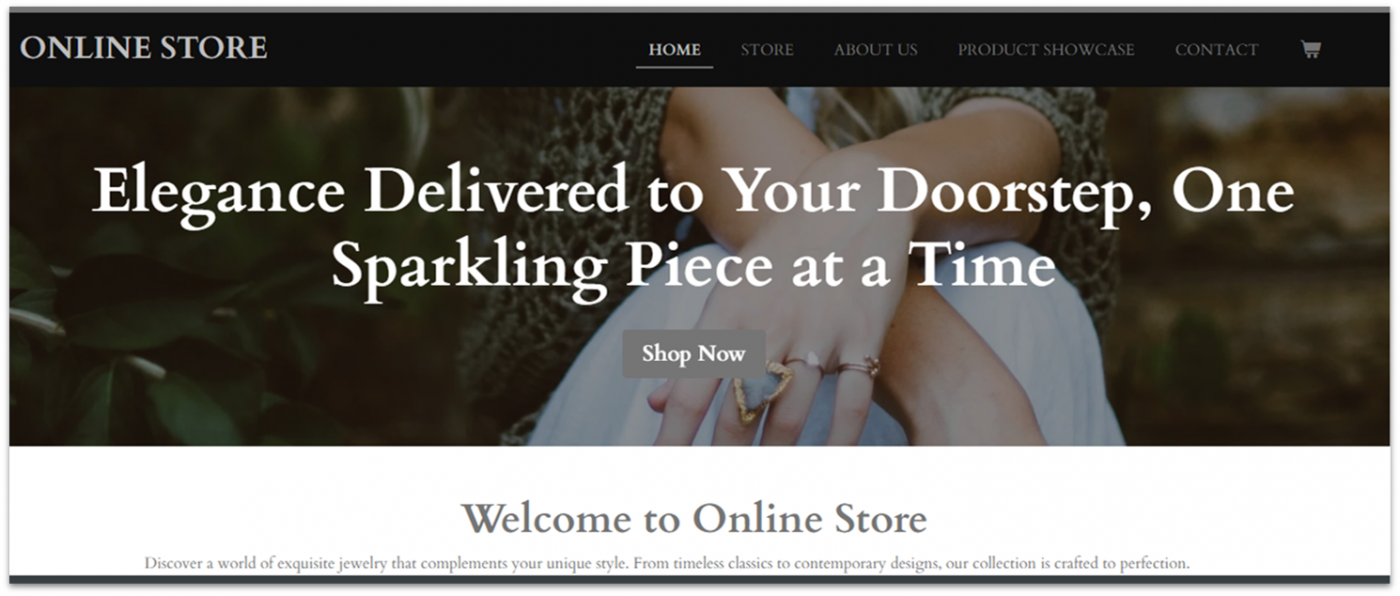 Webador Online Jewelry Store Template