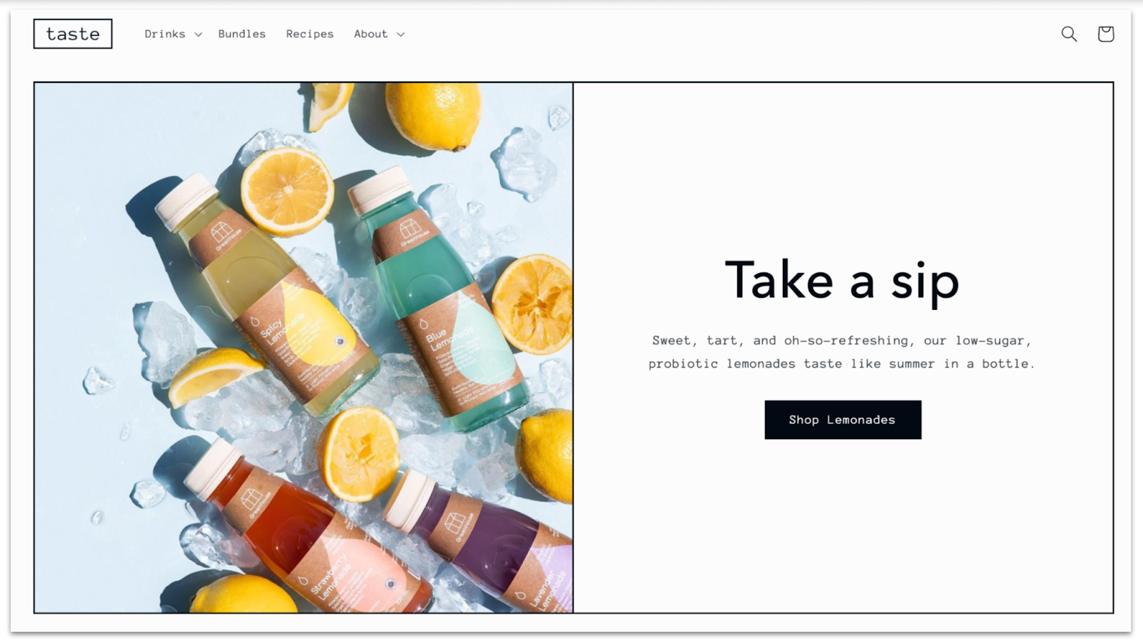 Shopify's website template