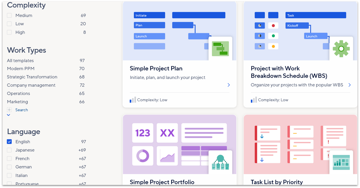 Smartsheet Project Templates