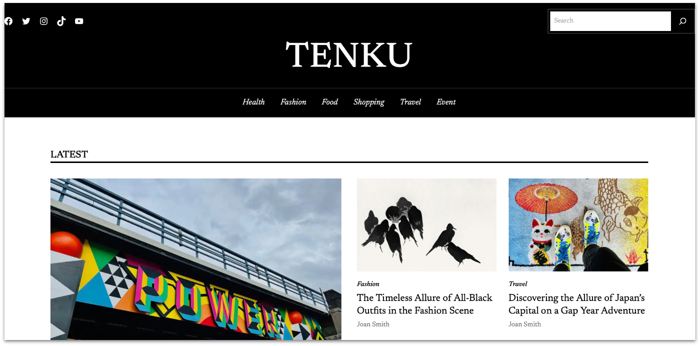 WordPress.com Tenku theme