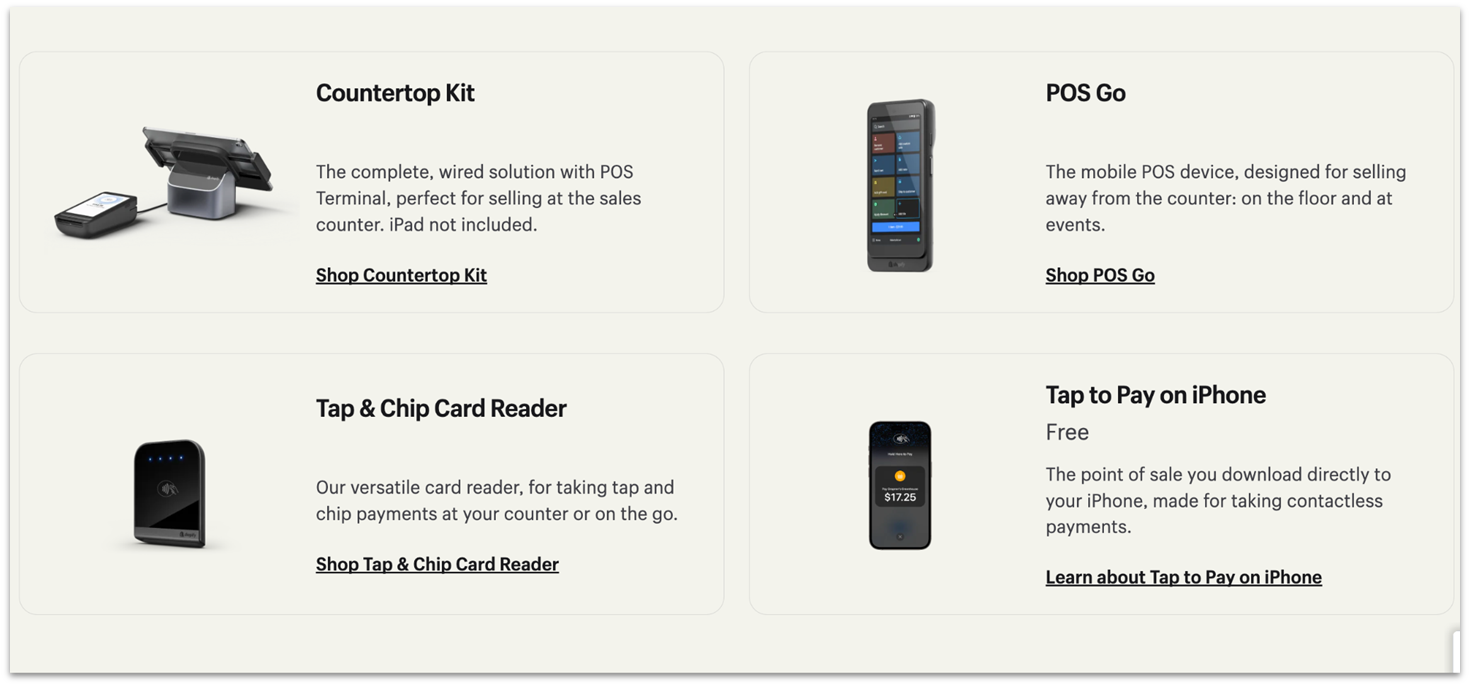 Shopify's POS devices