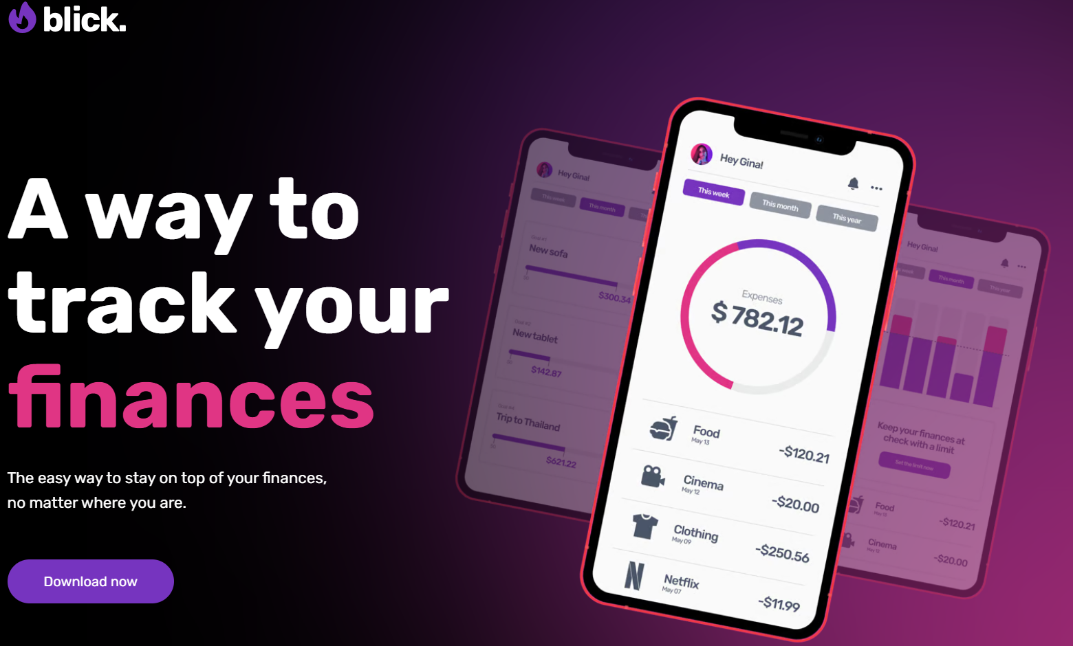 Hostinger Website Builder Finance App Template