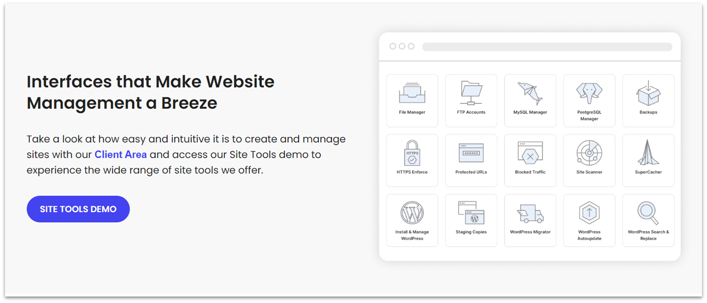 SiteGround Client Area demo