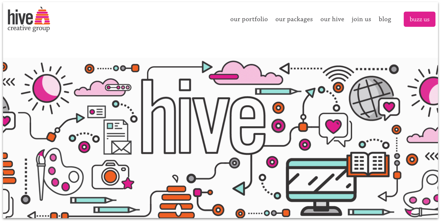 Hive Creative Group's marketing portfolio