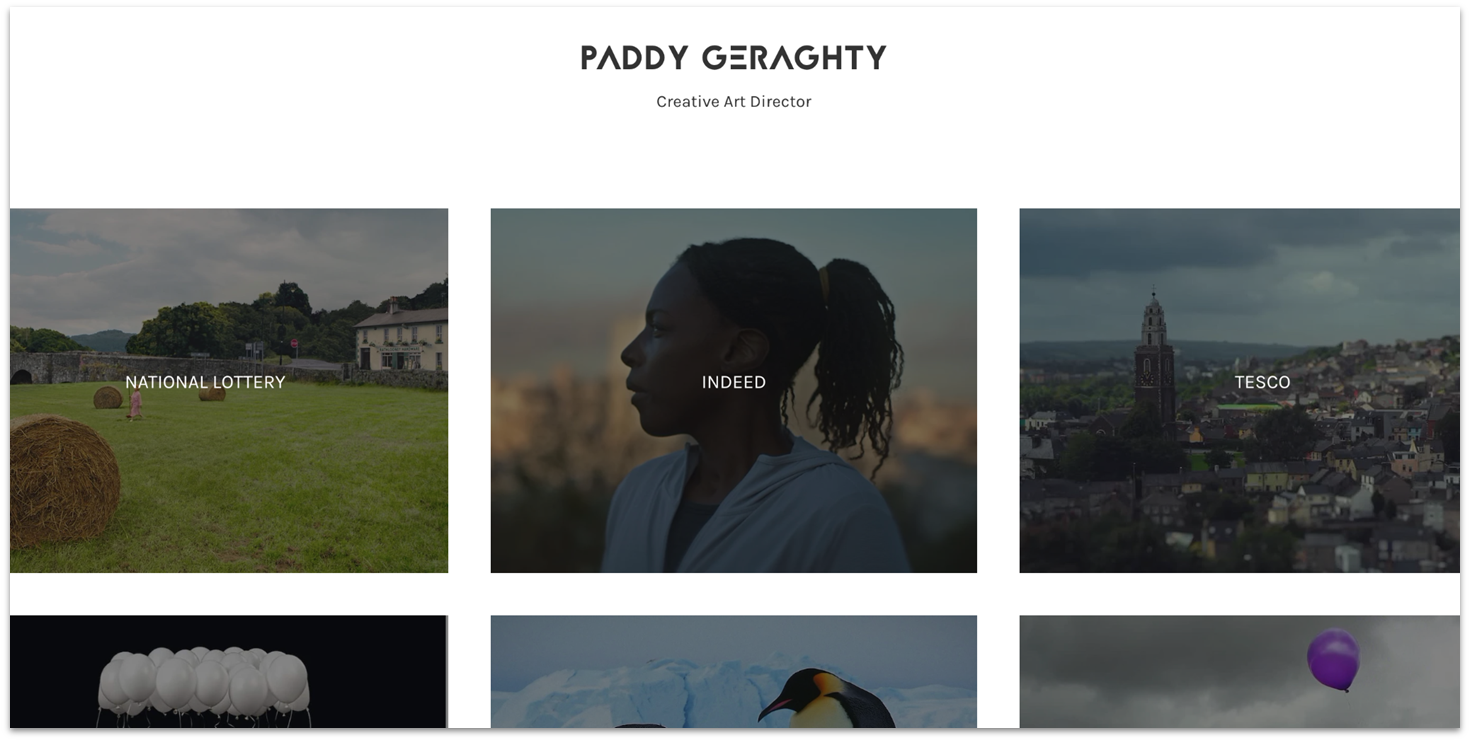 Paddy Geraghty's marketing portfolio