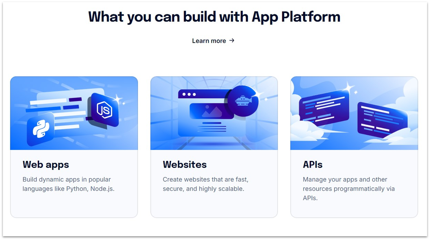 Projects you can build with DigitalOcean's App Platform