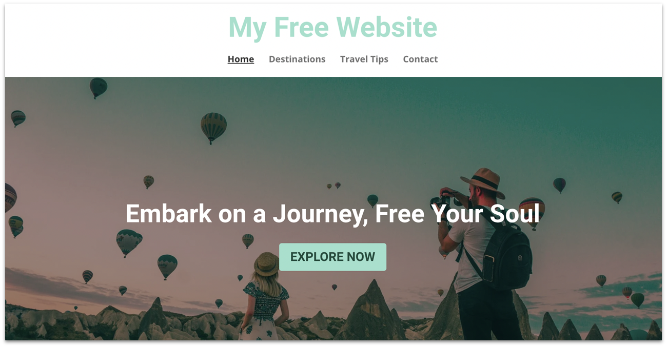 Webador "Travel" template