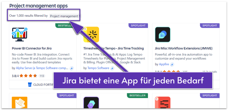 Jira project management integrations