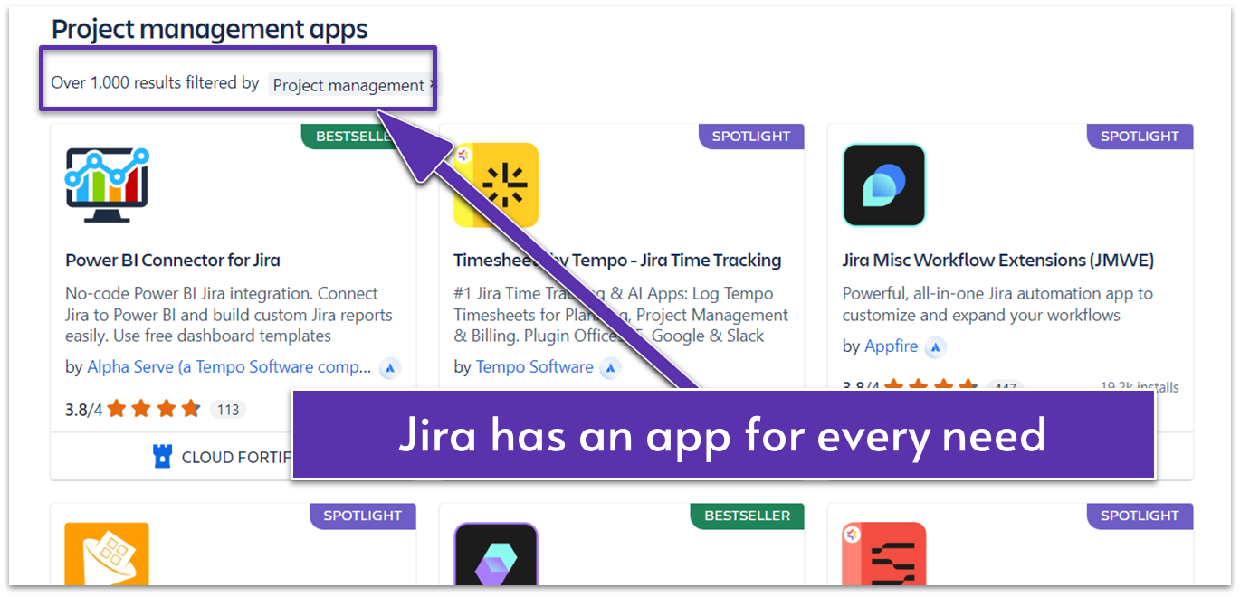 Jira project management integrations