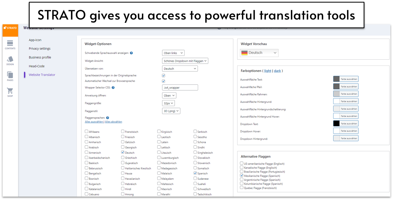 STRATO translation options