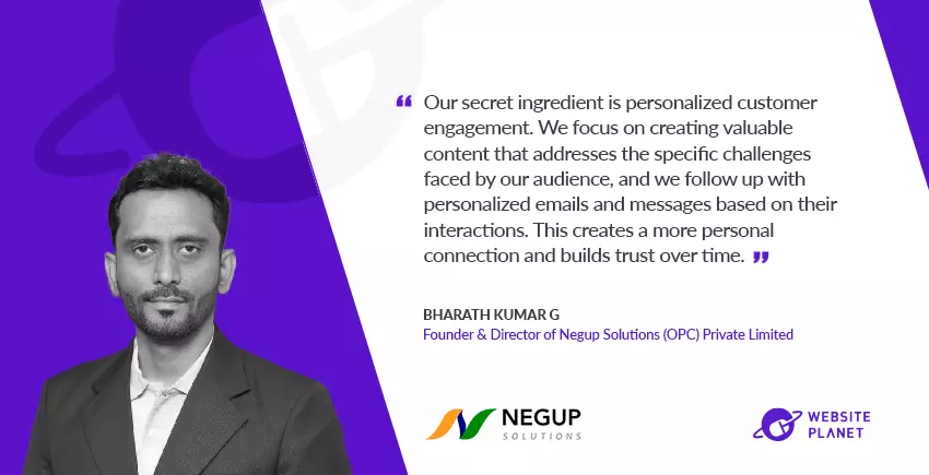 Bharath Kumar of Negup Solutions: Website Building Tips From 1000+ Projects