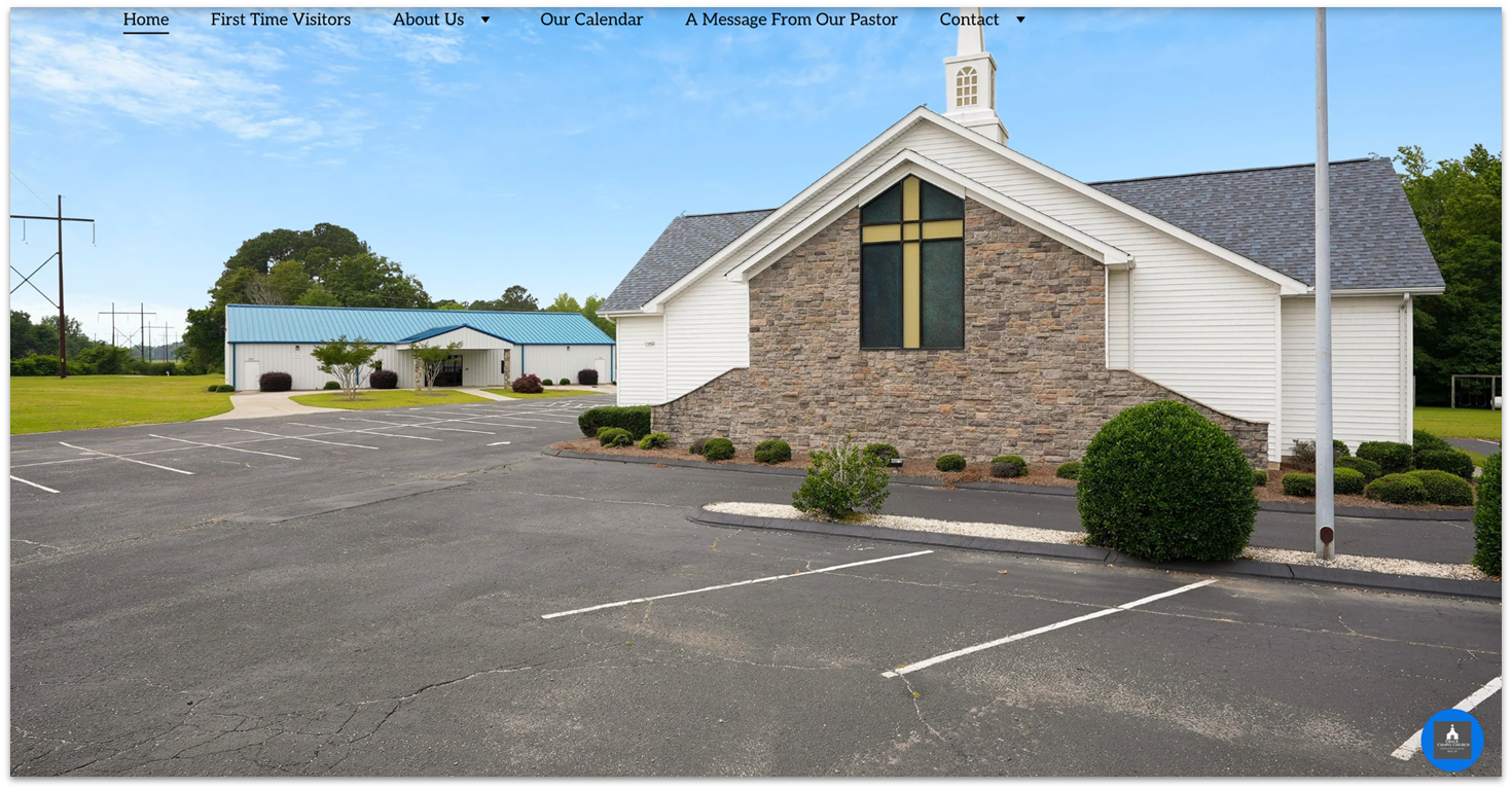 Grace Chapel Church homepage made with Hostinger