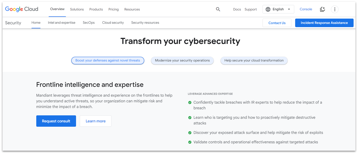 Google Cloud Platform security features