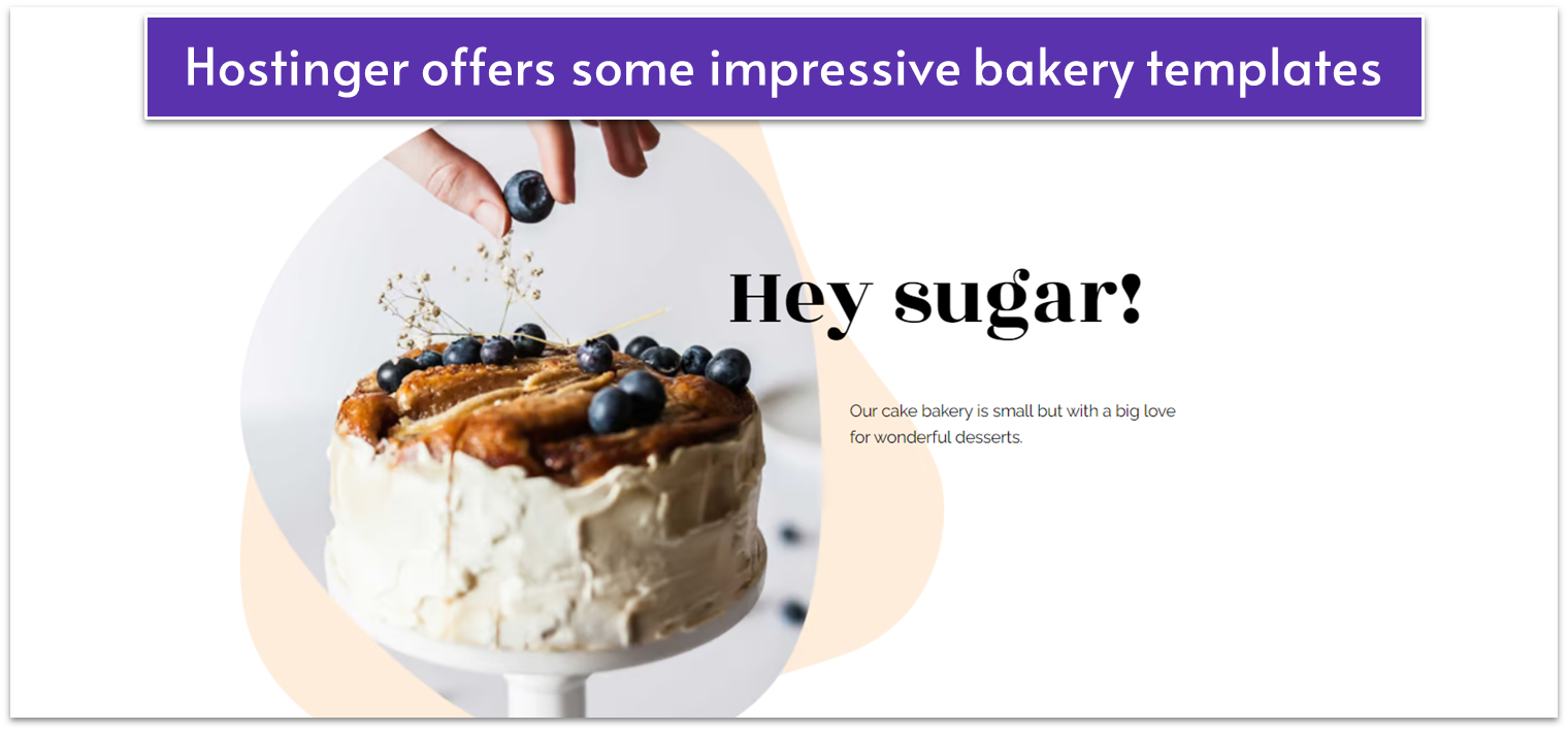 A Hostinger Website Builder template for wedding bakeries called "Sugaro"