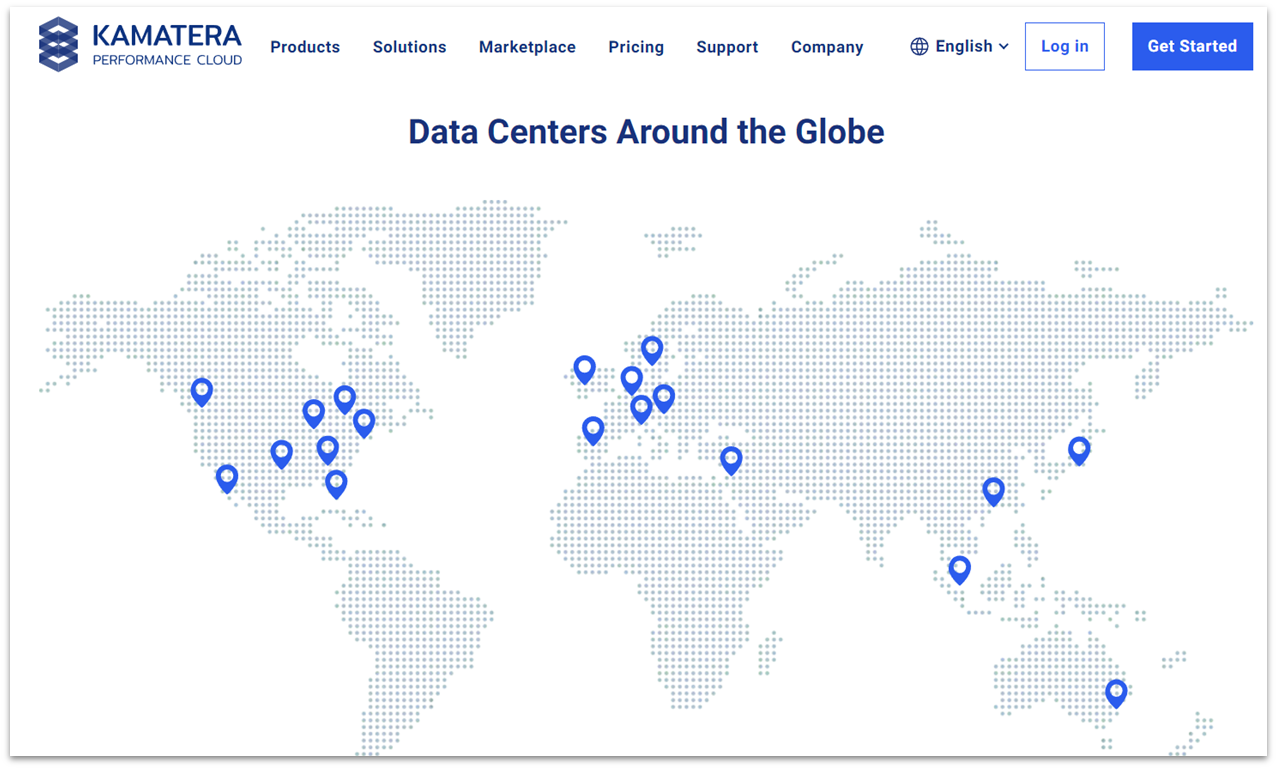 Kamatera data center locations map