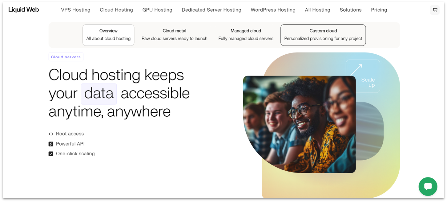 Liquid Web cloud hosting options