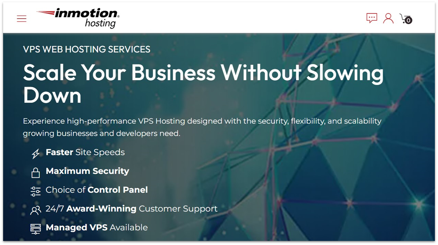 InMotion Hosting VPS hosting features