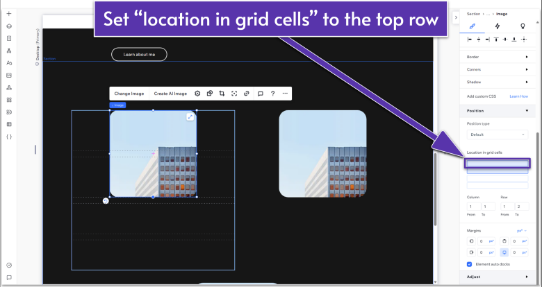 Wix Guide Portfolio Site Module 2, changing location in grid cells for repeater items