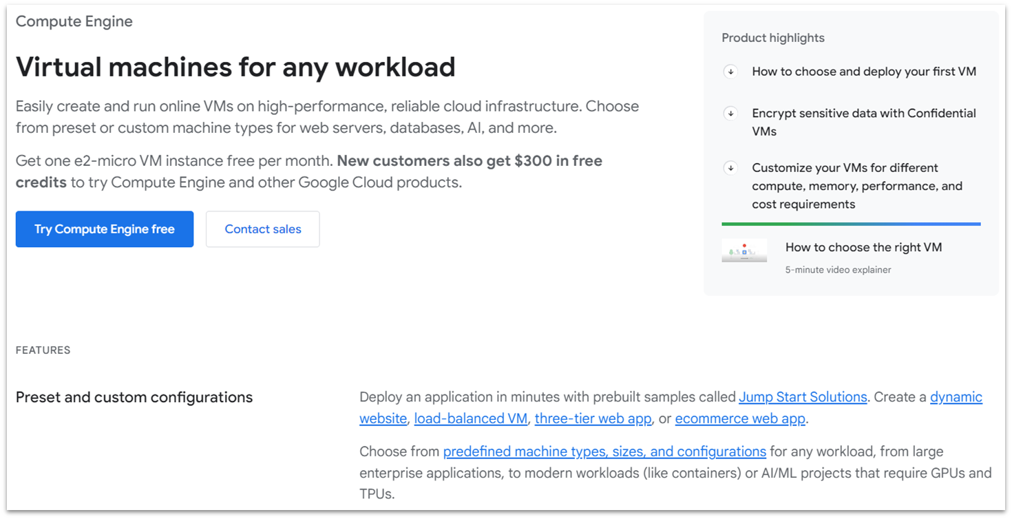 Google Cloud free tier e2-micro VM instance and free credits