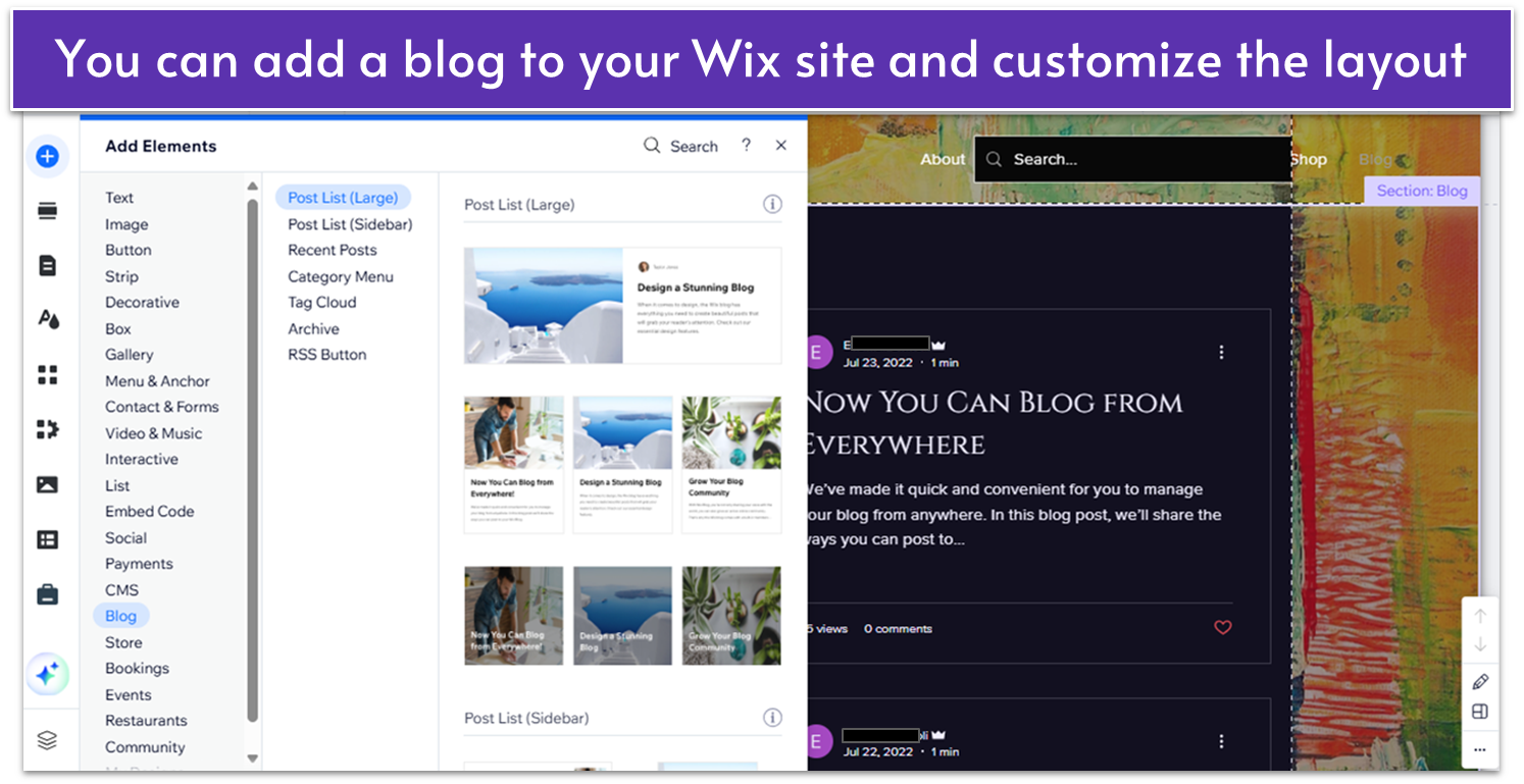 Wix blog set up steps