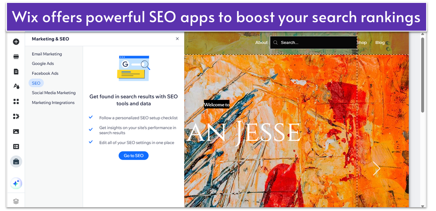 Wix SEO tool