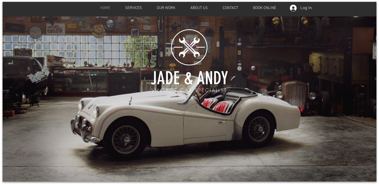 Wix's car garage template