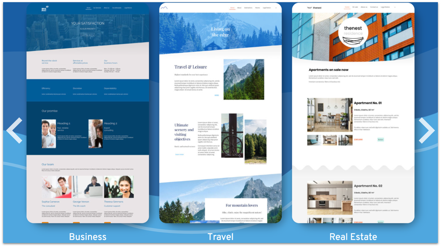 IONOS template examples