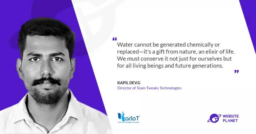 Revolutionizing Water Management: Kapil Dev.G on IoT Solutions for a Sustainable Future