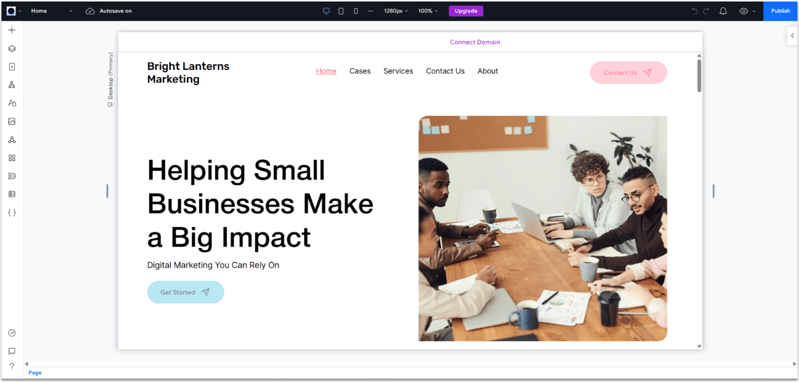 Wix Guide Agency Site Module 8, accessibility wizard scan