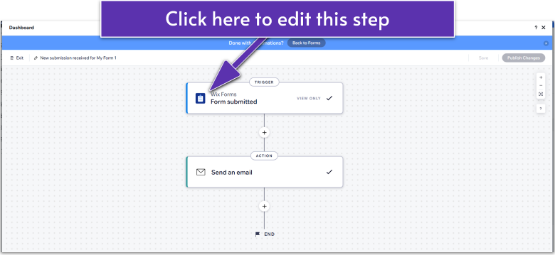 Wix Guide Portfolio Site Module 8, editing the first form module