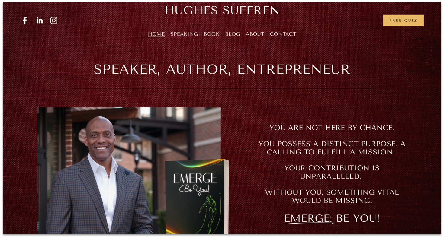 Hughes Suffren homepage made with Squarespace