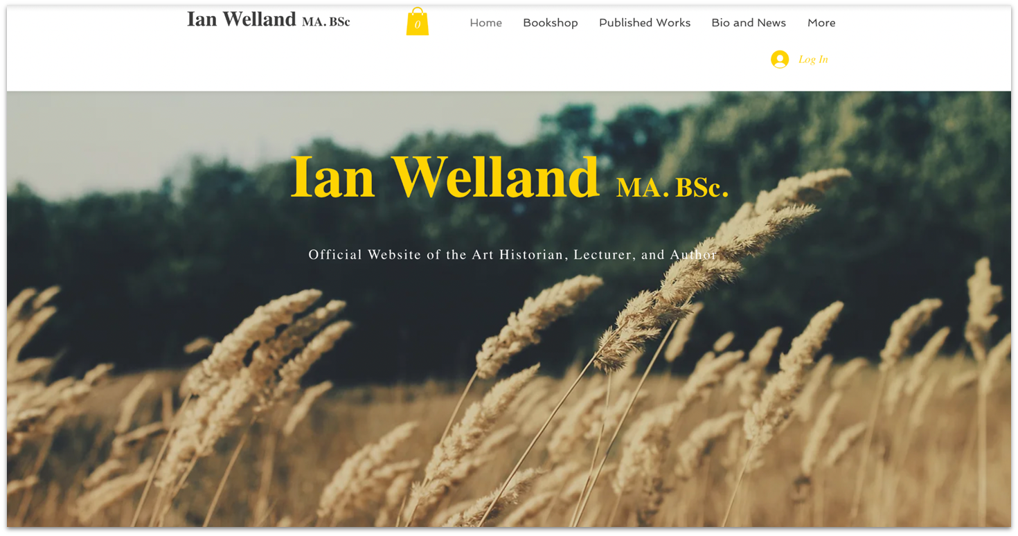 Ian Welland homepage made with Wix