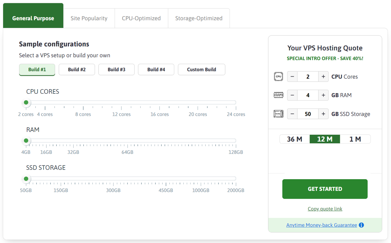 ScalaHosting cloud VPS configuration