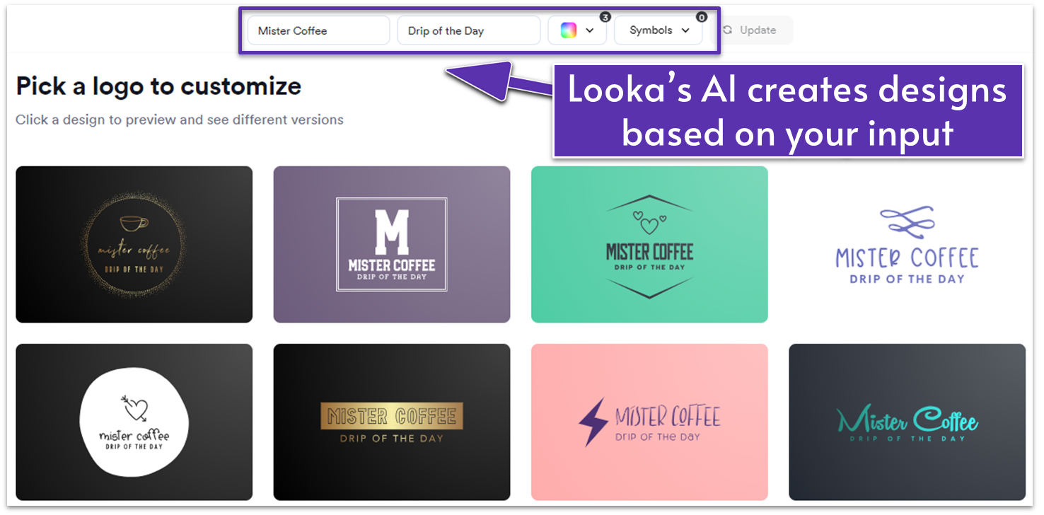 Looka's AI Logo Generator