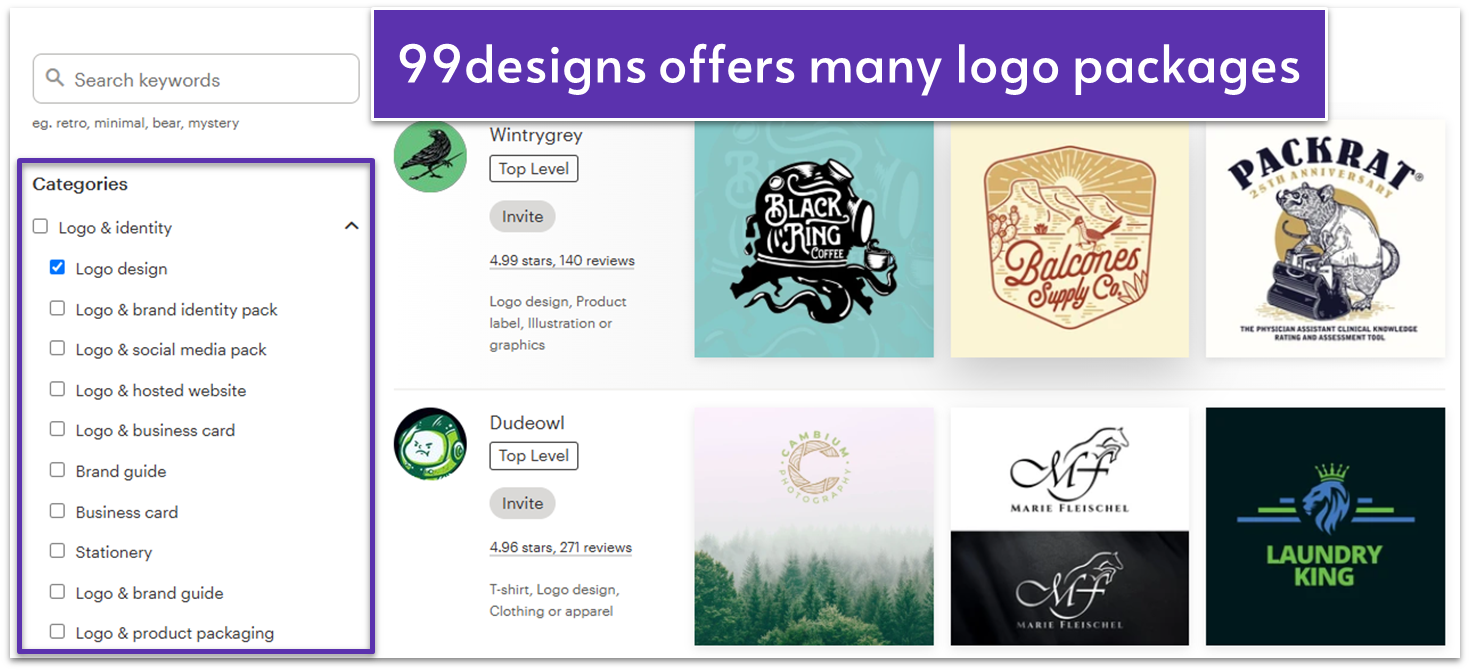 99designs Designer Search