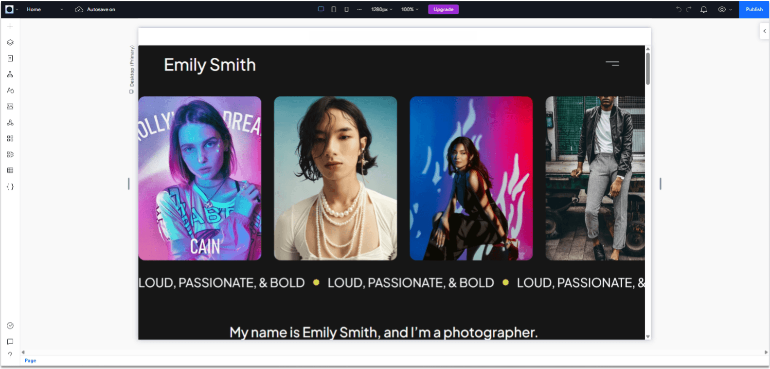 Wix Guide Portfolio Site Module 8, accessibility wizard scan
