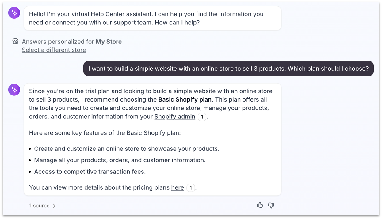 Shopify customer support chat Q1