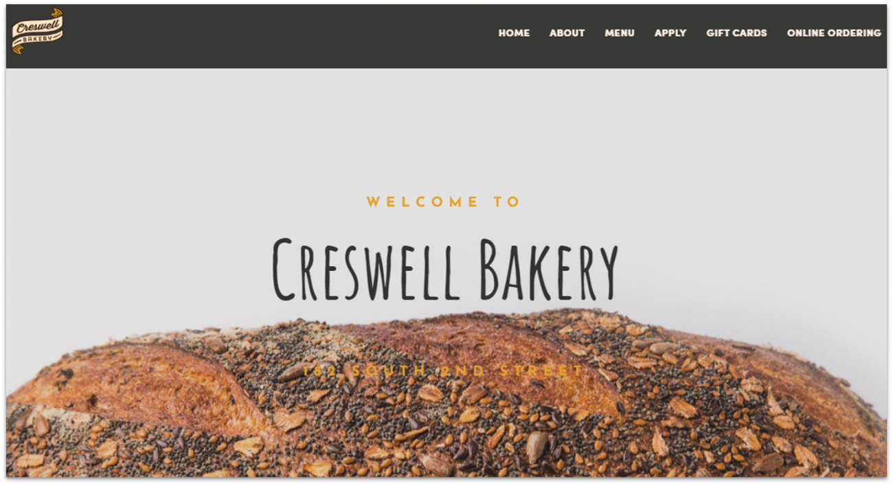 Creswell Bakery Homepage