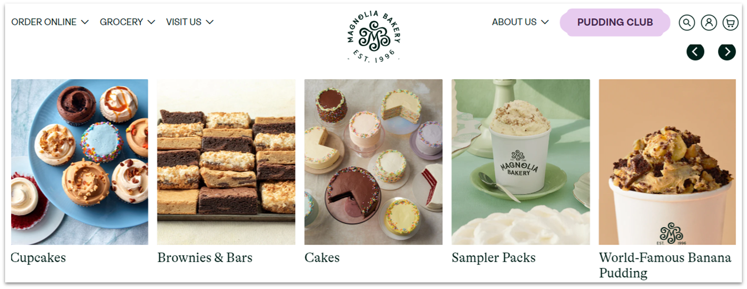 Magnolia Bakery Homepage