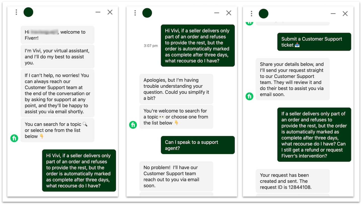 Fiverr's AI virtual assistant