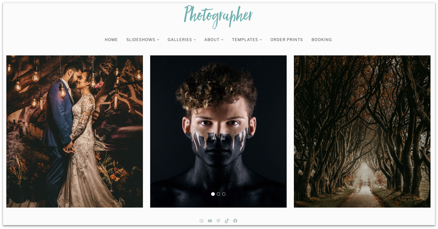 WordPress.com's photography template